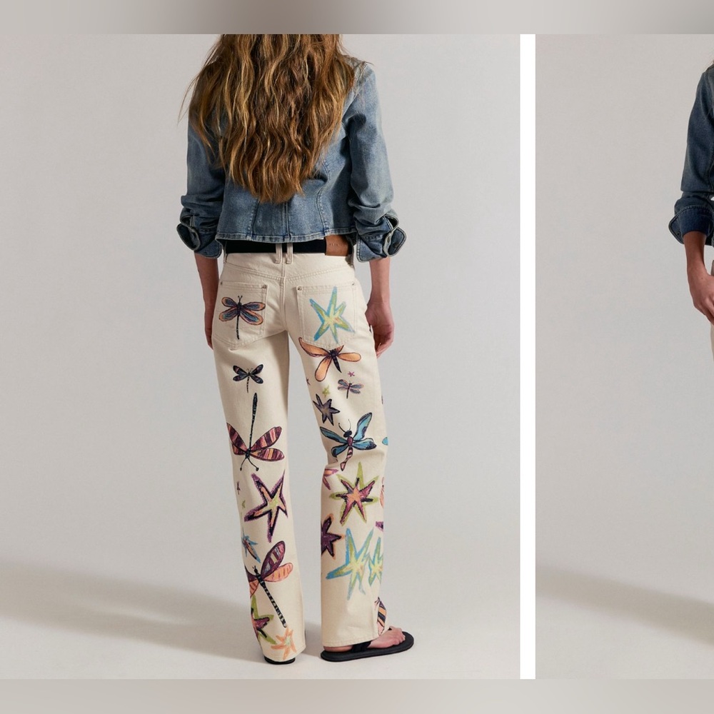 NWT Free People We The Free Tennessee Low-Rise Illusions Jeans - dragonfly - 25 - Picture 3 of 11